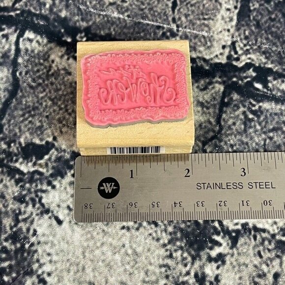 Katie & Co IT'S A SHOWER Rubber Stamp Wood - Picture 6 of 6